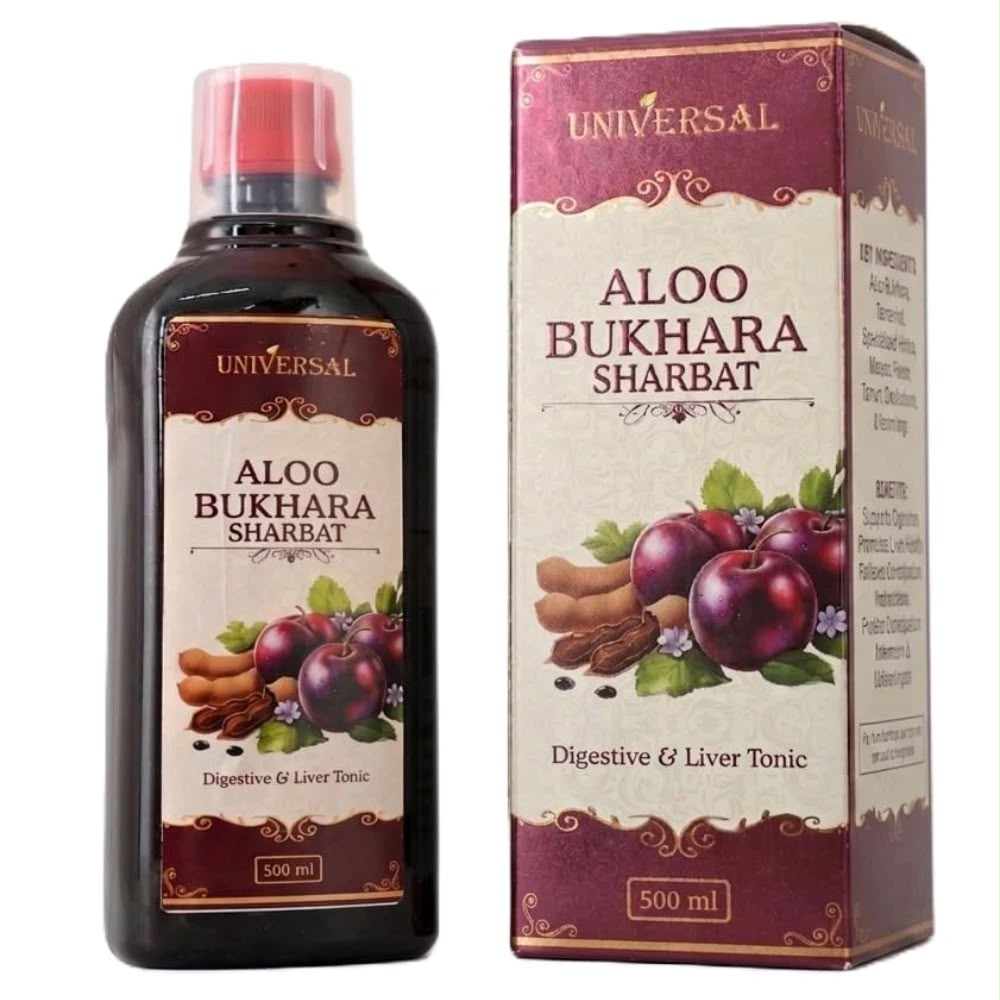 Universal Aloo Bukhara Sharbat – Digestive & Liver Tonic | 500 ml